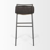 Kavalan Low Back 37.5in Seat Bar Stool | Ebony Leather with Black Metal, Counter & Bar Stool by Mercana, 17.7" length x 20.9" width x 37.5" height thumbnail 6