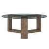 Ignis Round Glass Coffee Table, by Uttermost, 42" width x 16.5" height x 42" depth thumbnail 4