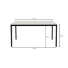 Parson Marble Small Dining Table White, by Moe's Home, 60" width x 30" height x 36" depth thumbnail 10