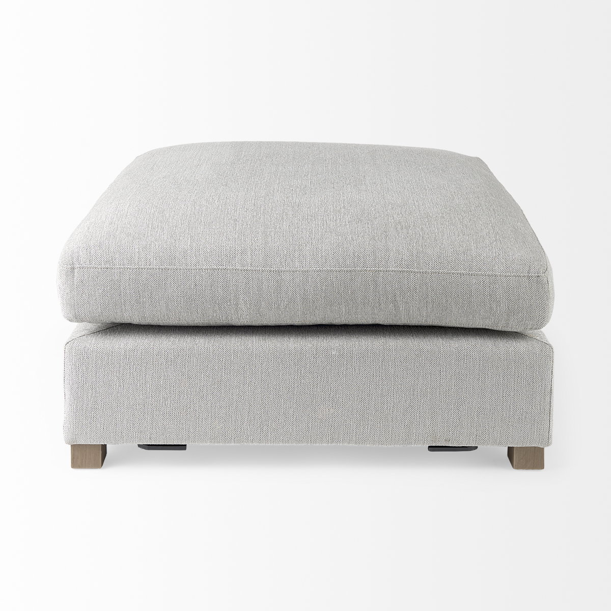 Valence  Light Gray Full Size Ottoman Sectional Piece, Sectional Sofa by Mercana, 38.58" length x 38.58" width x 17.72" height View 5