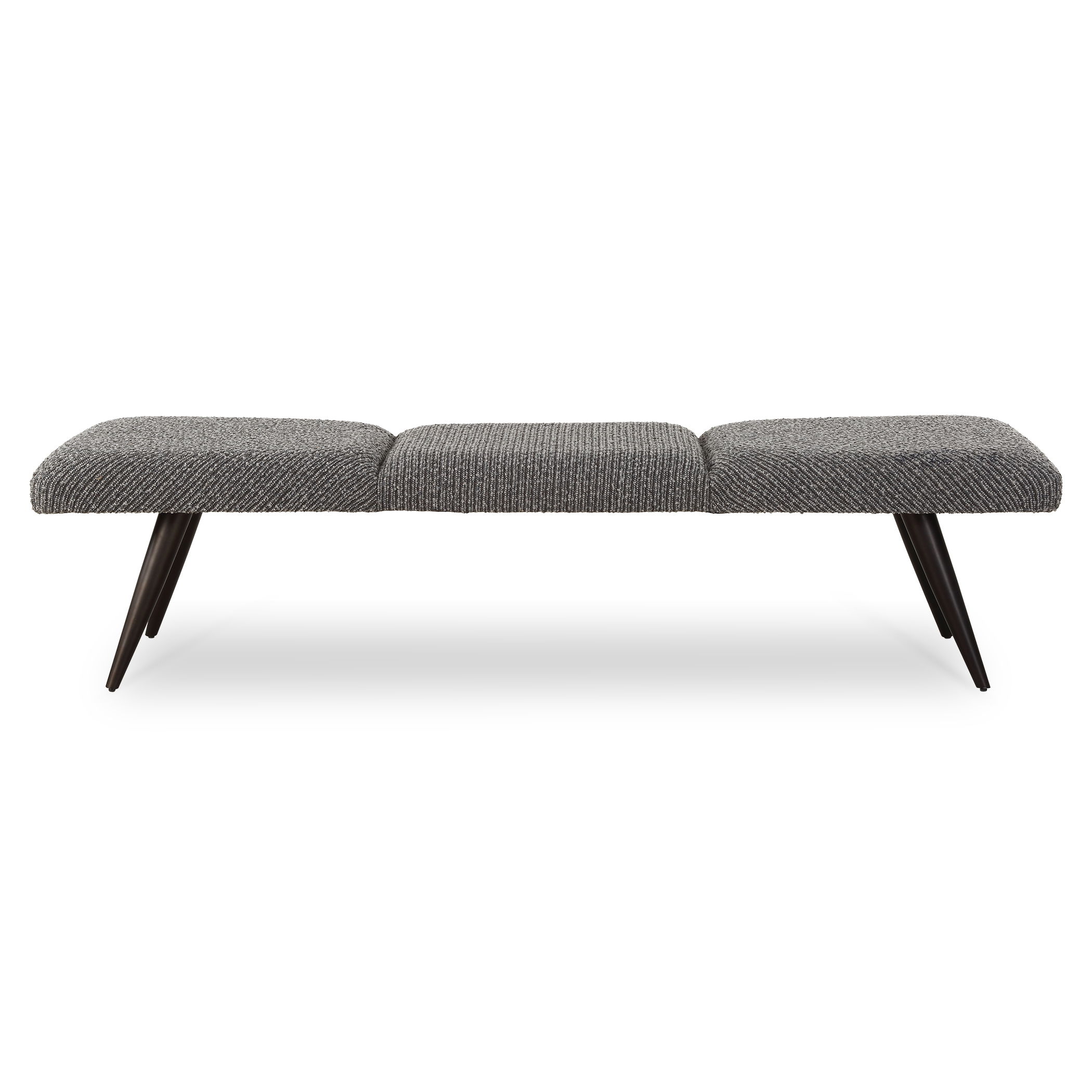 Bowtie Charcoal Fabric Bench large image 
