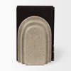 Empire Sandstone Resin Arc Book End Set, Bookend by Mercana, 5.75" length x 5" width x 8" height thumbnail 6