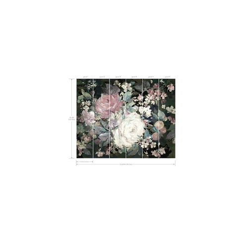Impressionist Floral Pink Wall Mural