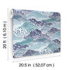 Shangri-La Navy Blue Peel & Stick Wallpaper thumbnail 3