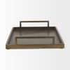 Shay Aluminium Tray - Large, Decorative Tray by Mercana, 22" length x 15" width x 3" height thumbnail 7