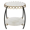 Chainlink White Marble Side Table, Side & End Table by Uttermost, 25.25" width x 21.75" height x 25.25" depth thumbnail 1