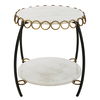 Chainlink White Marble Side Table thumbnail 0