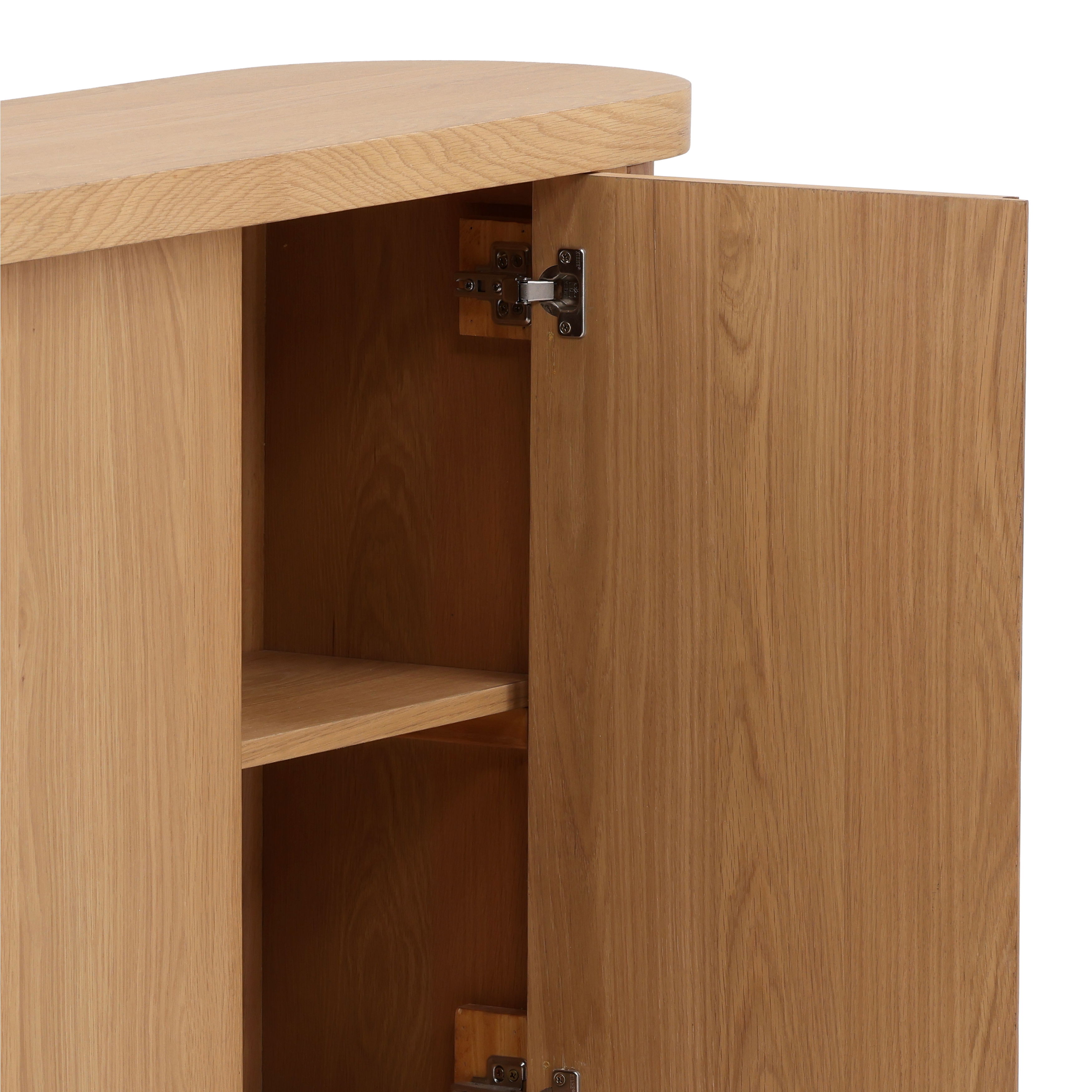 Elara Sideboard Natural, Sideboards & Buffet by Dovetail, 47.12" width x 36.25" height x 14" depth View 7