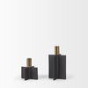 Pia Matte Black with Brushed Gold Metal Taper Candleholder (Set of 2) thumbnail 5