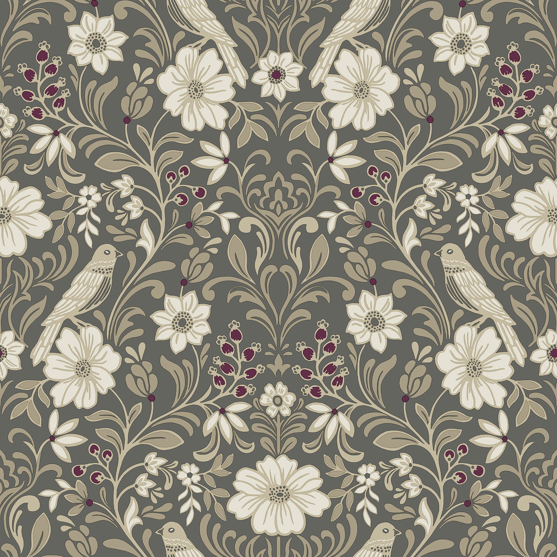 Colette Charcoal Wallpaper large image 
