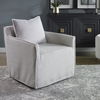 Welland Gray Swivel Chair, Furniture by Uttermost, 27.5" width x 28.5" height x 33.5" depth thumbnail 2