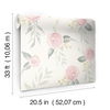 Watercolor Roses Pink Wallpaper, by York Wall, 33' length x 1'8.5" width x 0.02" depth thumbnail 8