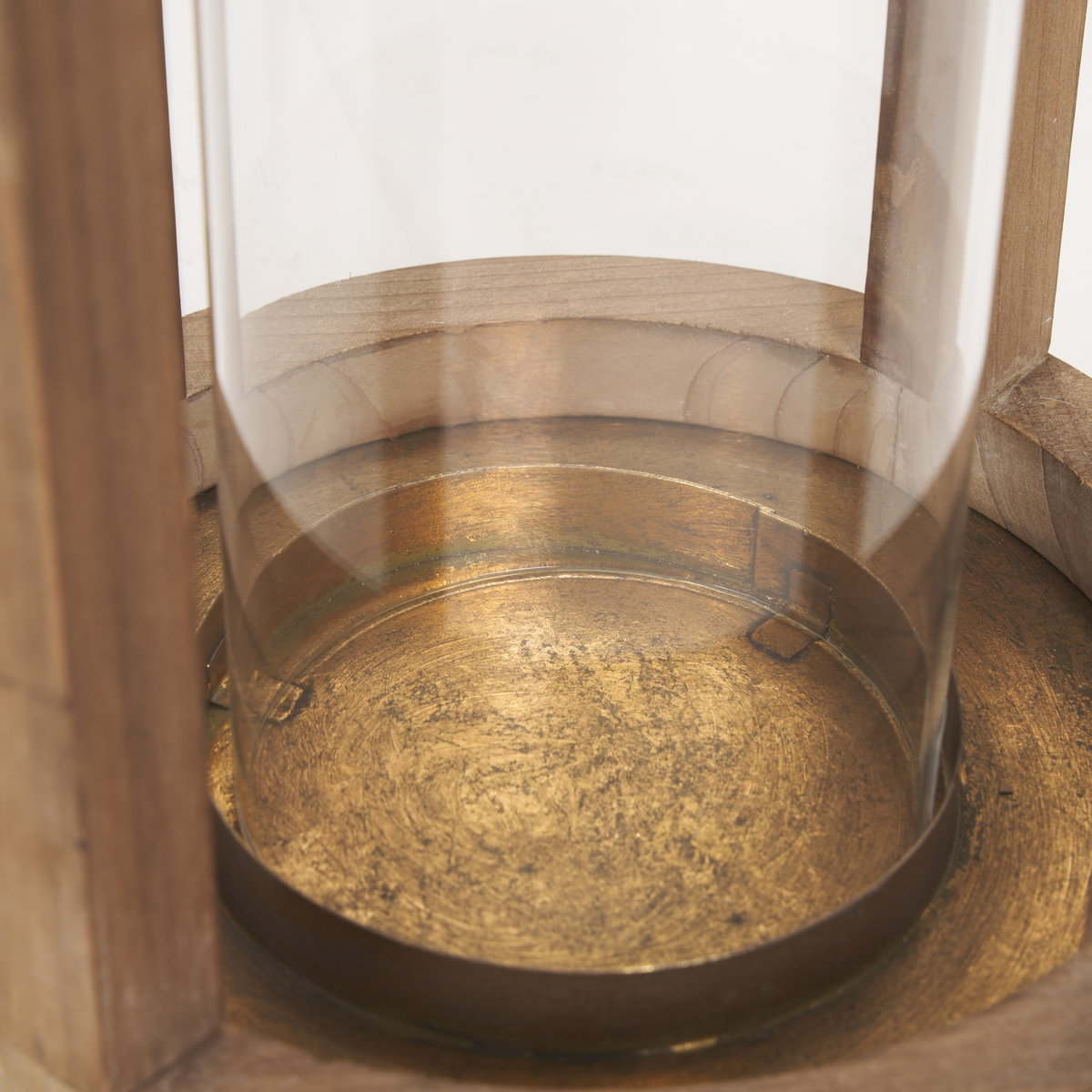 Andy II Small Natural Wood Cylindrical Lantern, Lighting by Mercana, 8.27" length x 8.27" width x 25.59" height View 10