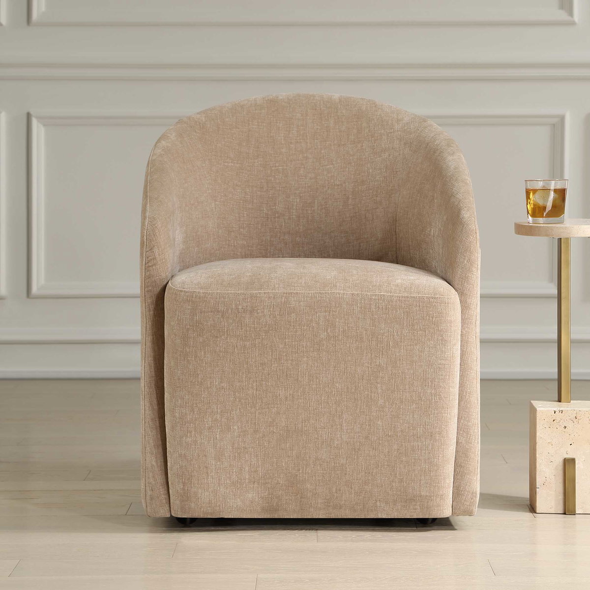 Harbor Flax Dining Chair, by Uttermost, 24.5" width x 32.5" height x 25.5" depth View 2