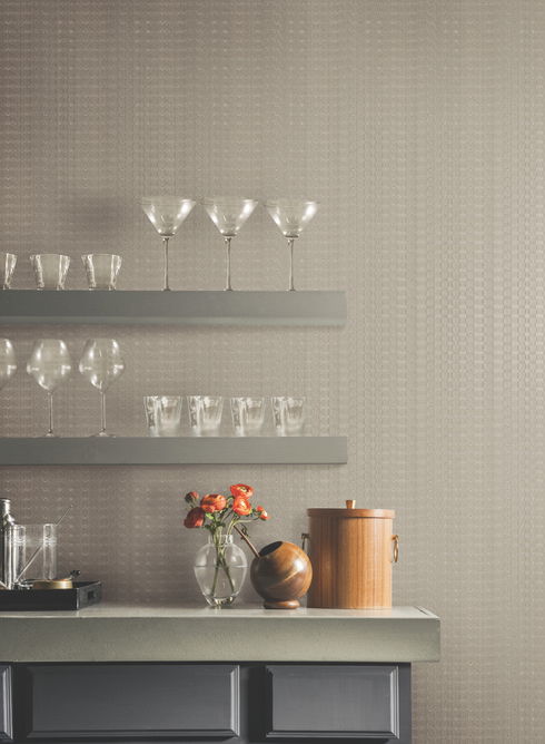 Oval Mesh Metallic Wallpaper