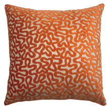 Online Designer Combined Living/Dining Groovy Abstract Pillow Size: 20" x 20