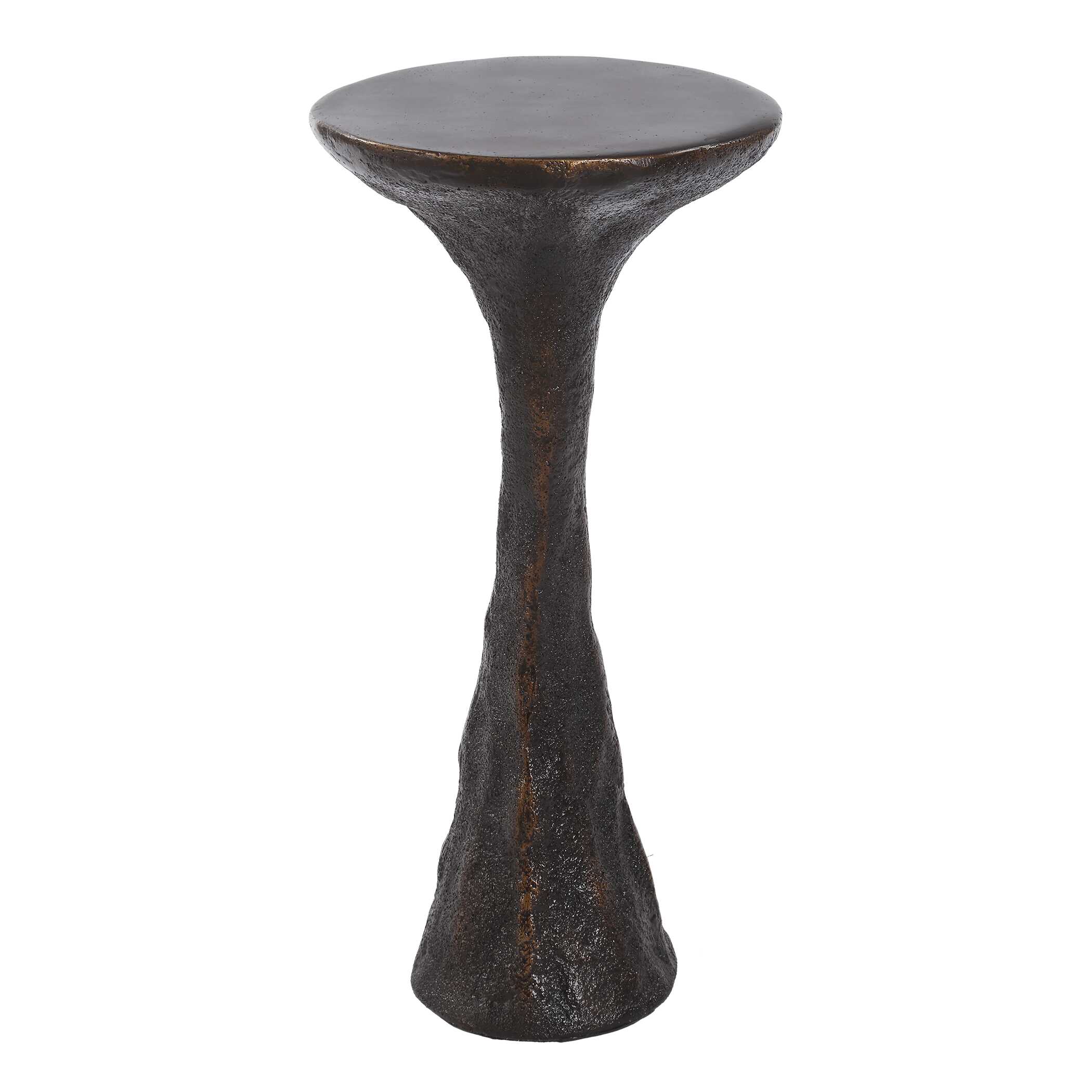 Milan Outdoor Dark Bronze Drink Table, Furniture by Uttermost, 11.75" width x 22" height x 10.75" depth View 5