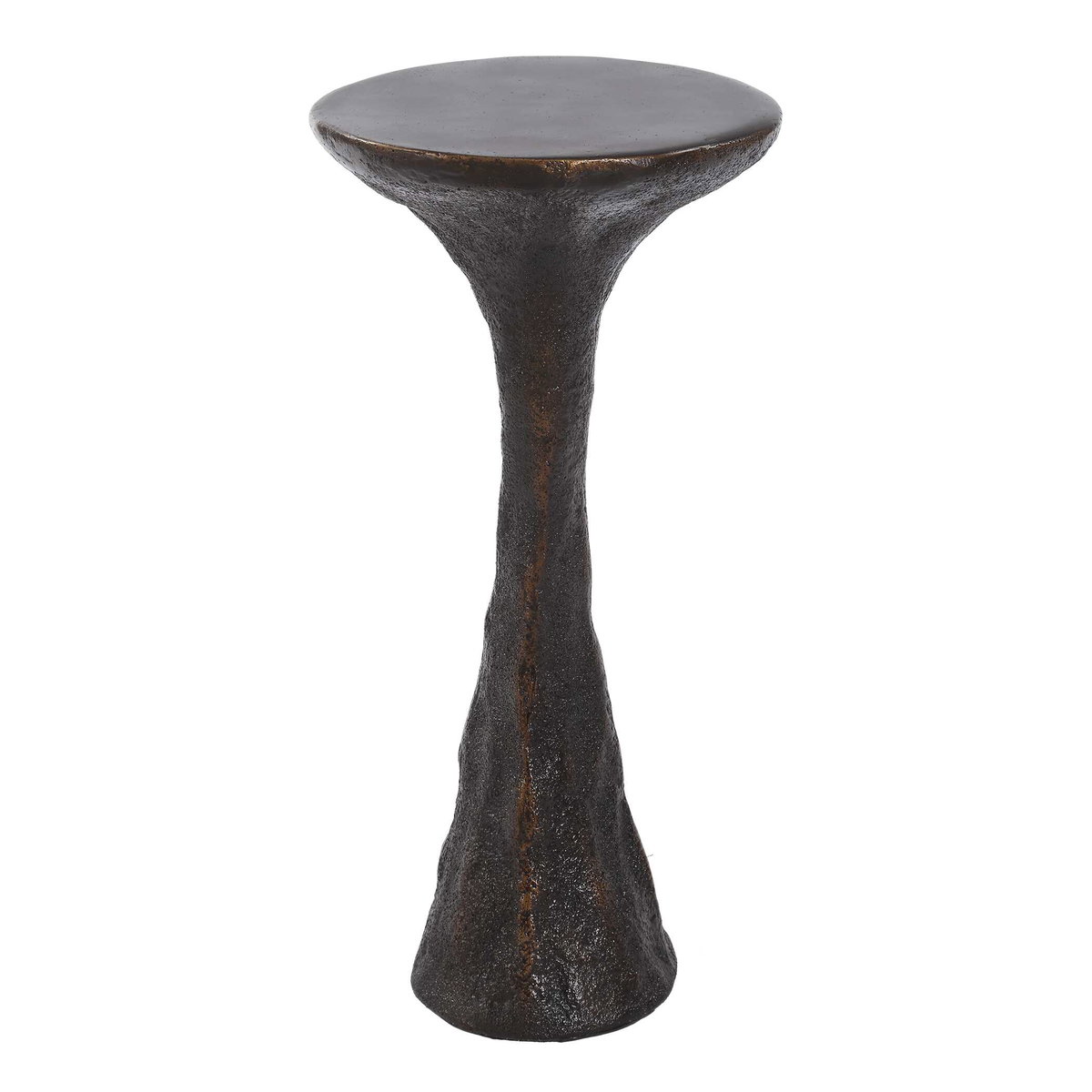 Milan Outdoor Dark Bronze Drink Table, Outdoor Table by Uttermost, 11.75" width x 1'10" height x 10.75" depth View 5