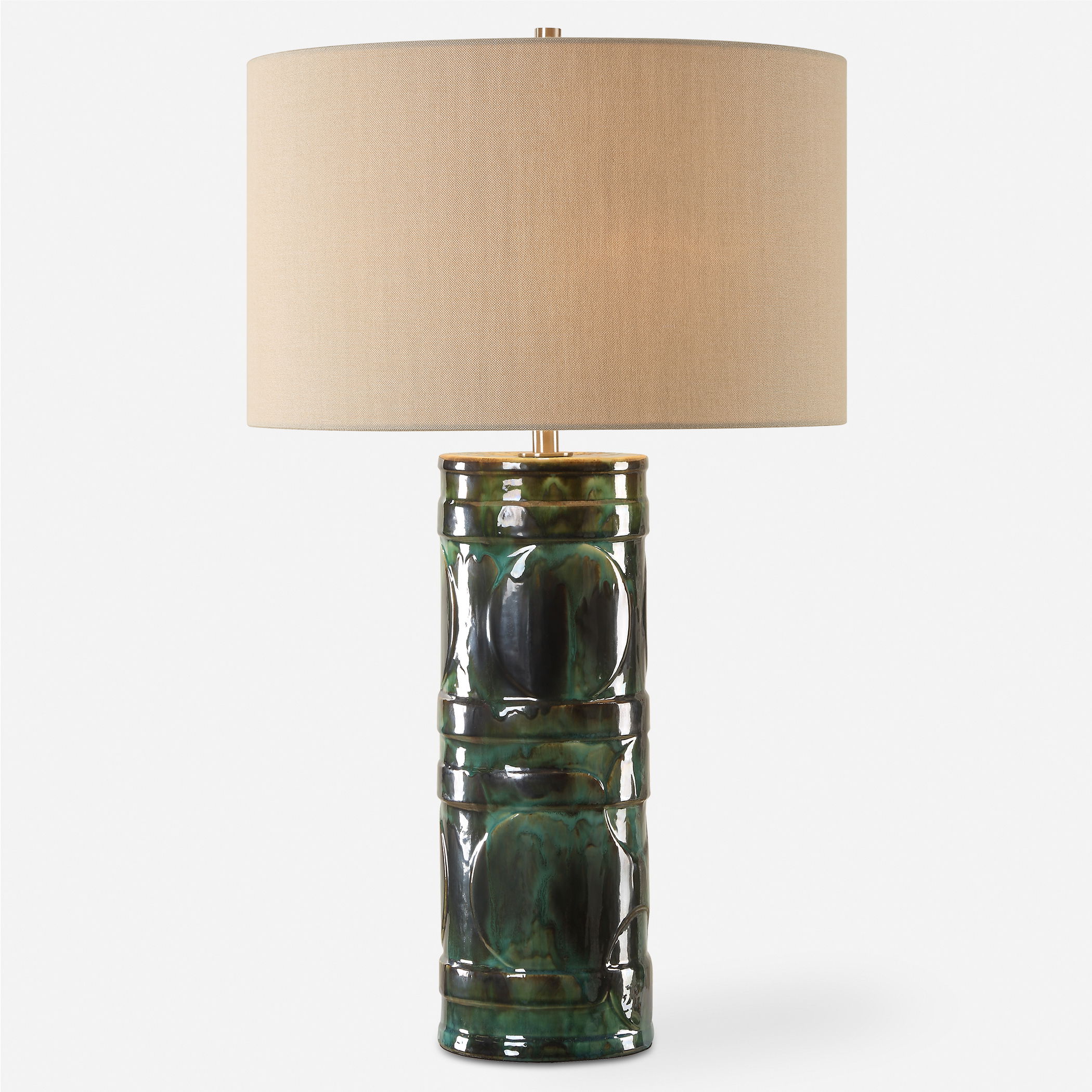 Loch Green Glaze Table Lamp large image 