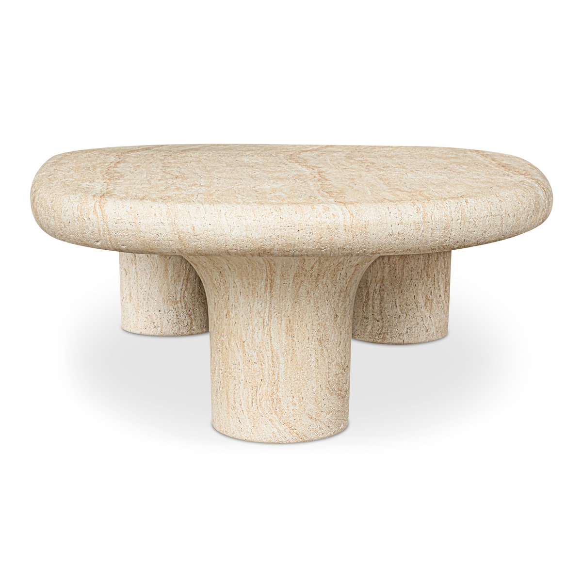 Warby Outdoor Coffee Table Beige, Outdoor Table by Moe's Home, 4'7" width x 1'4" height x 3'6" depth View 4