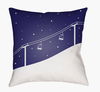 Ski Lift Accent Pillow, Decorative Pillow by Surya, 18" length x 18" width thumbnail