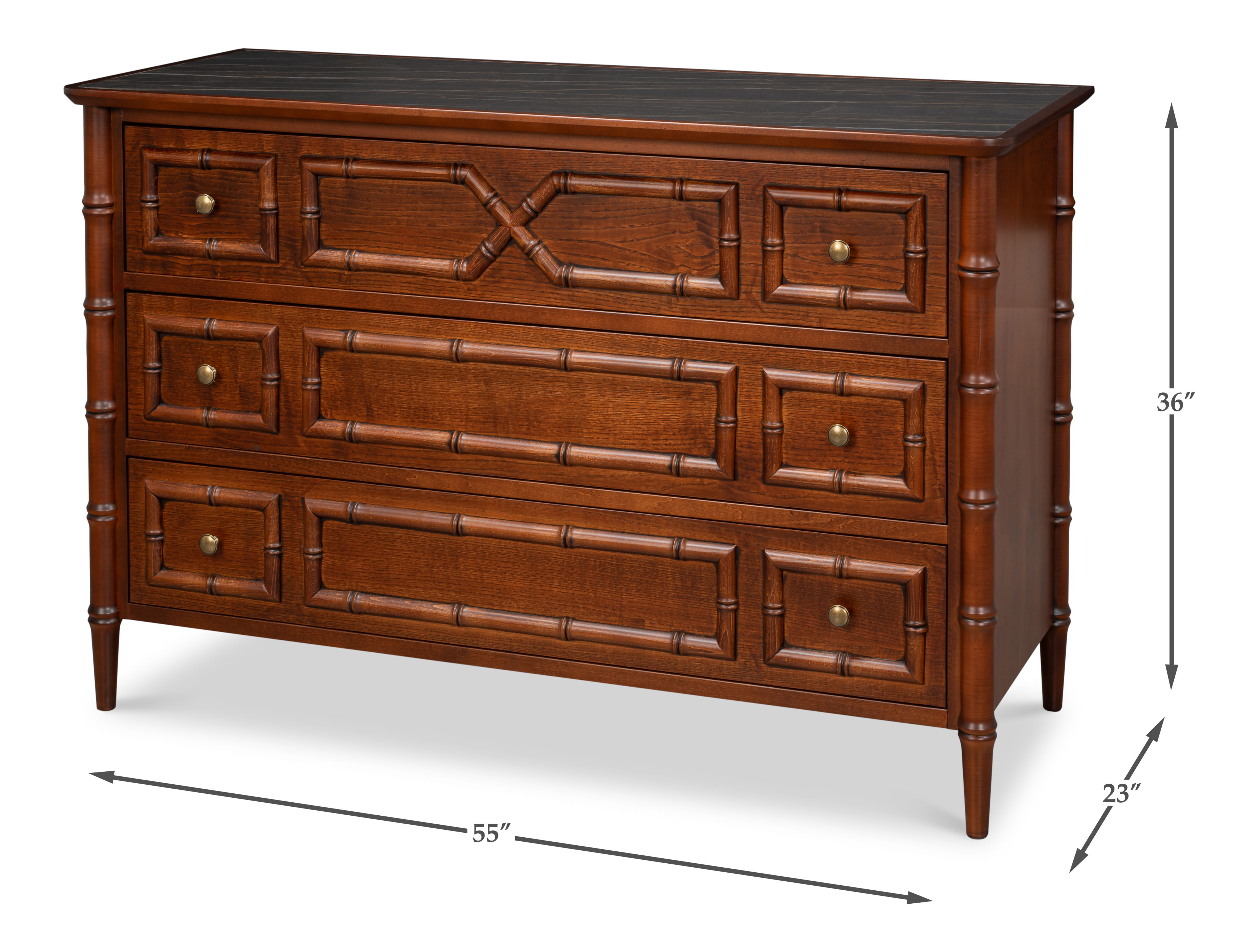 Cayman Commode Chest, Cabinets & Chest by Sarreid, 55" length x 23" width x 36" height View 13