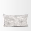 Jayden Cream with Black Print Linen Lumbar Decorative Pillow Cover thumbnail 2