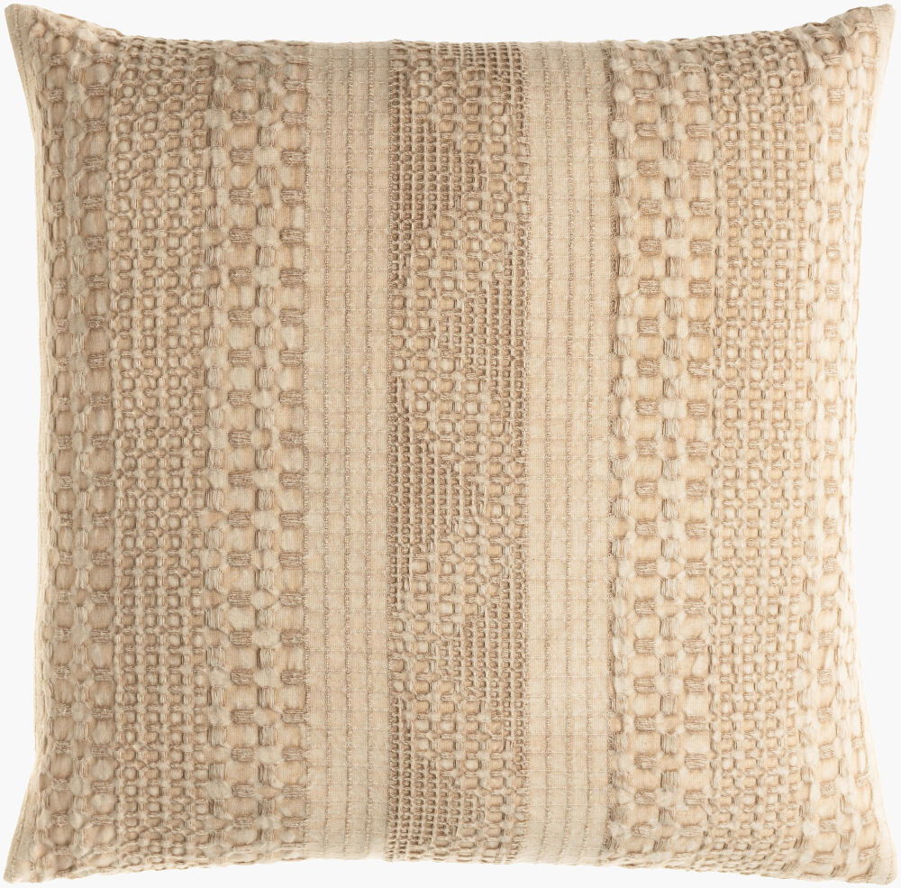 Washed Waffle Accent Pillow Down, Decorative Pillow by Surya, 20" length x 20" width