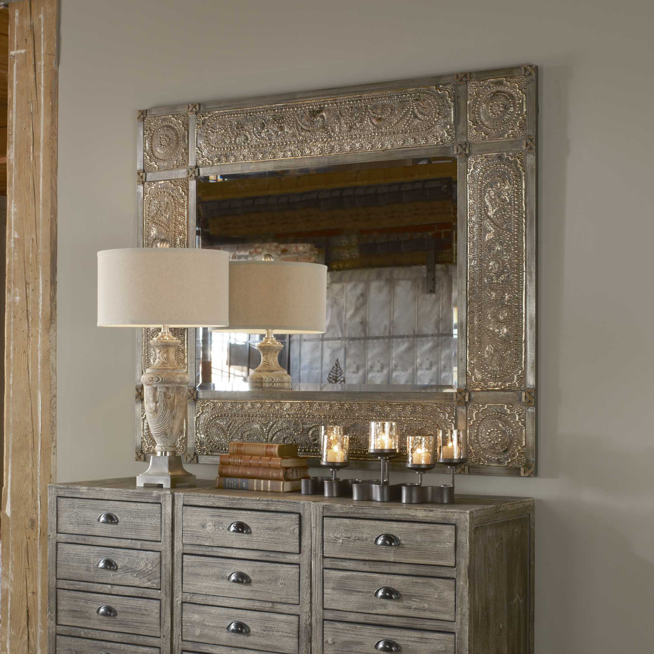 Harvest Serenity Champagne Gold Mirror large image 