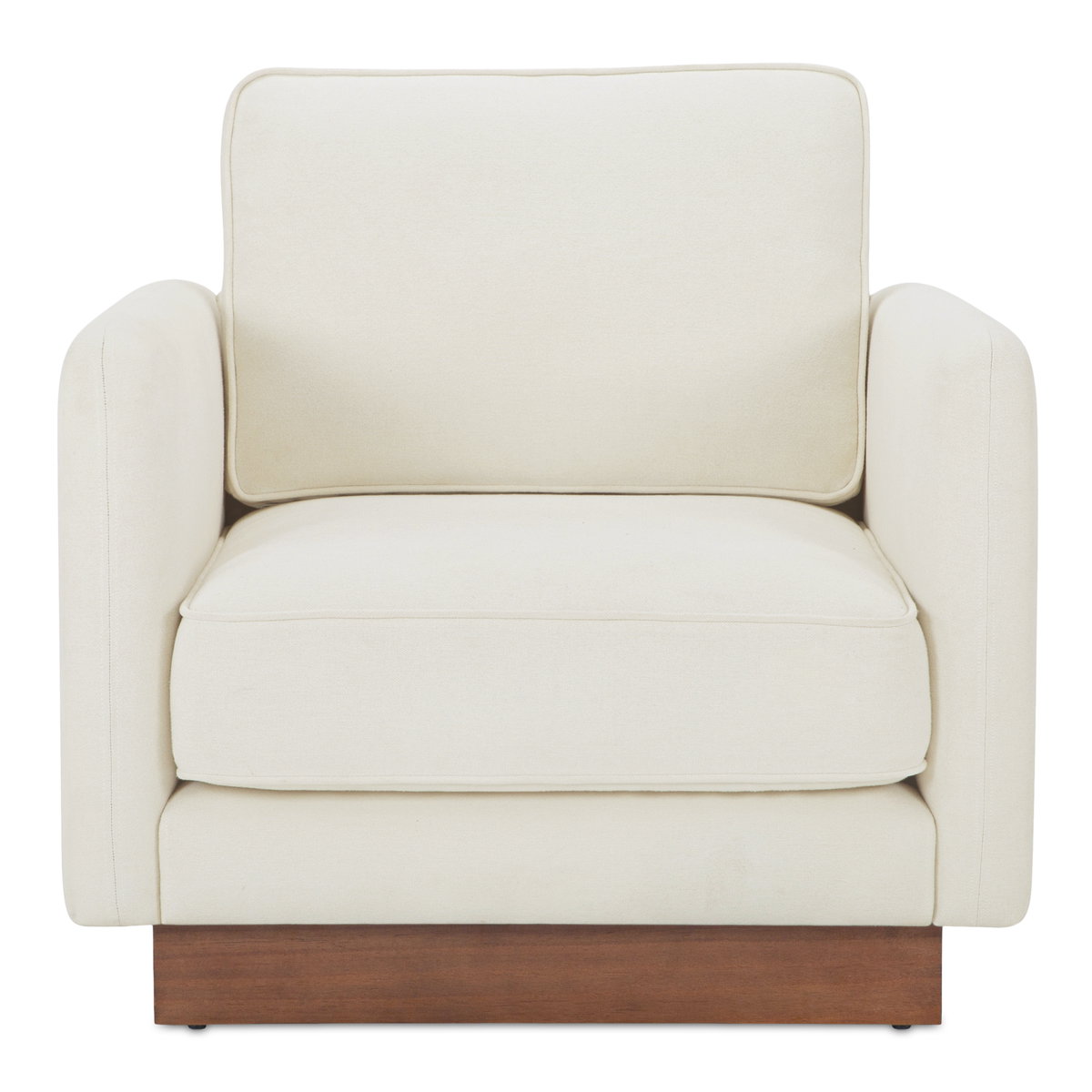 Vernon Accent Chair White, by Moe's Home, 33.5" width x 30.7" height x 35.4" depth View 1
