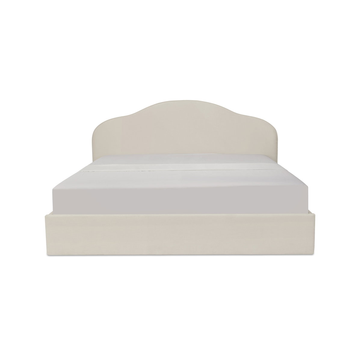 Maggie Queen Storage Bed Cream, by Moe's Home, 6'0.24" width x 3'9.86" height x 7'3.6" depth View 1