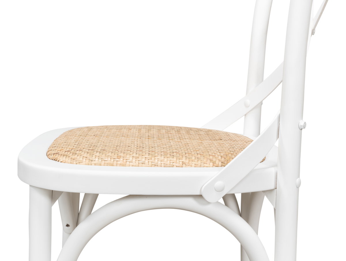 Tuileries Side Chair  White, by Sarreid, 1'10" length x 1'8" width x 2'11" height View 6