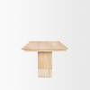 Shivon 94'L x 42'W Dining Table | Light Brown Wood & Light Brown Wood & Travertine | Seats 8, by Mercana, 94" length x 42" width x 30" height thumbnail 6