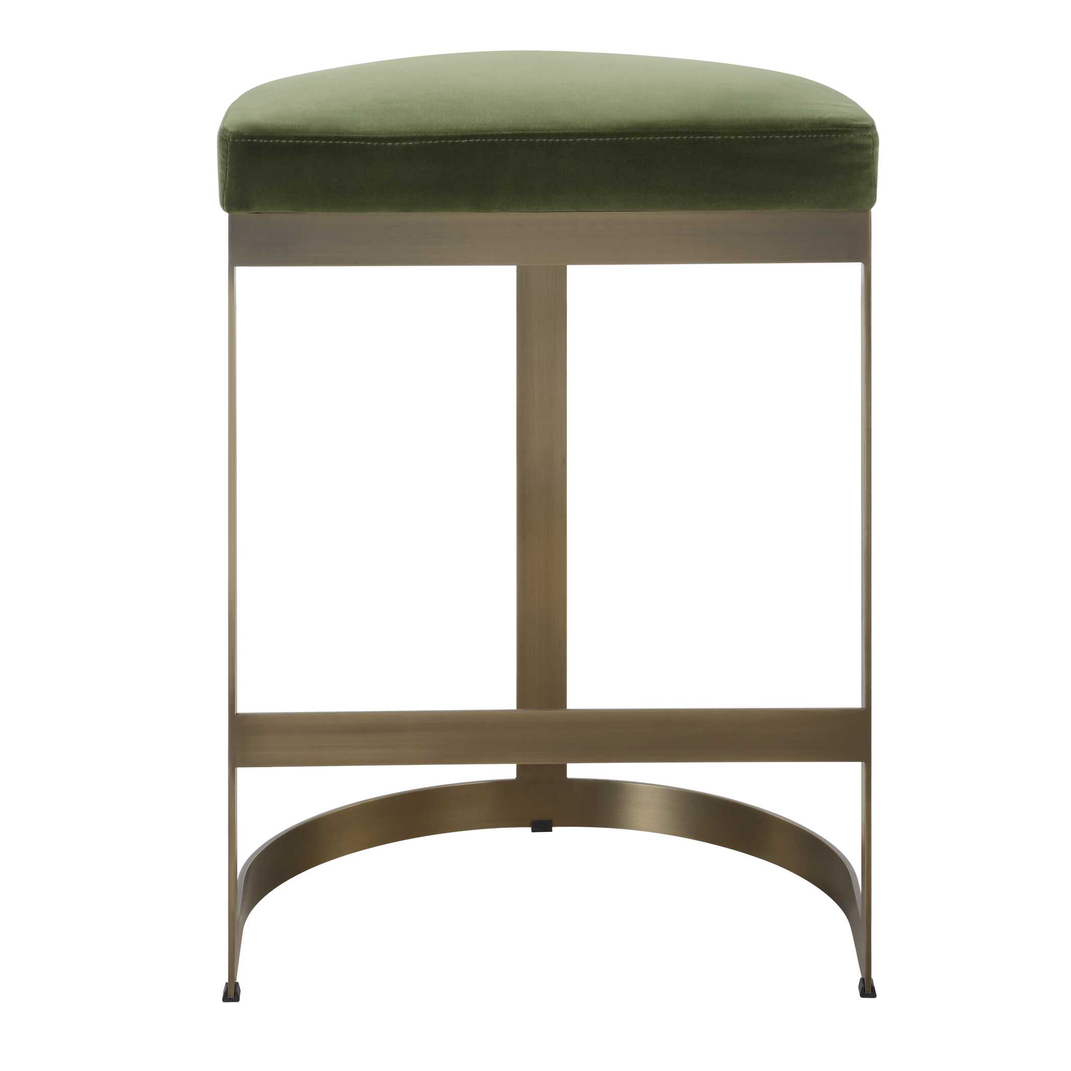Ivanna Brass Moss Counter Stool, Furniture by Uttermost, 18" width x 26" height x 15" depth View 7