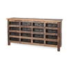 Wilton I 63x16 Reclaimed Wood and Metal 16 Drawer Sideboard, Sideboards & Buffet by Mercana, 63" length x 16" width x 32" height thumbnail 1
