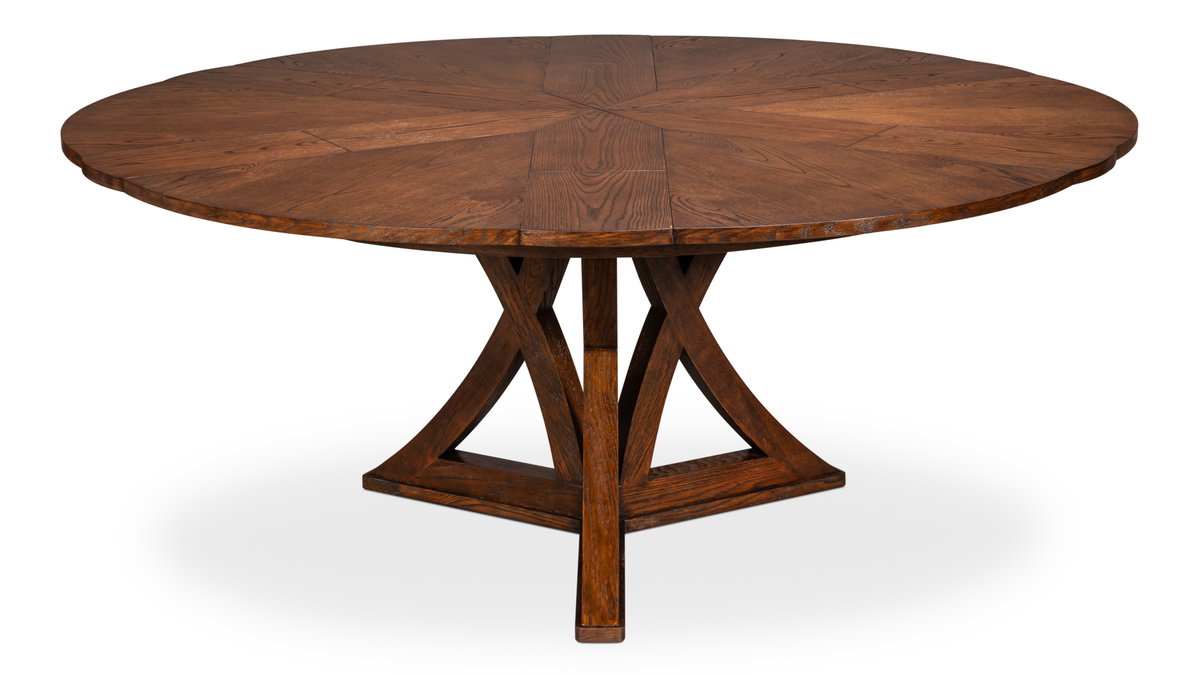 Casual Jupe Dining Table Palladio  Med, by Sarreid, 4'7" length x 4'7" width x 2'6" height View 11