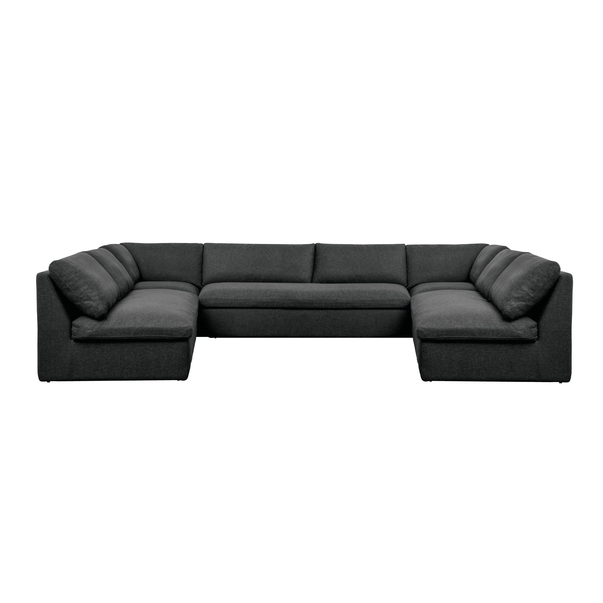 Miles Outdoor Modular 5 Piece Speckled Charcoal large image 