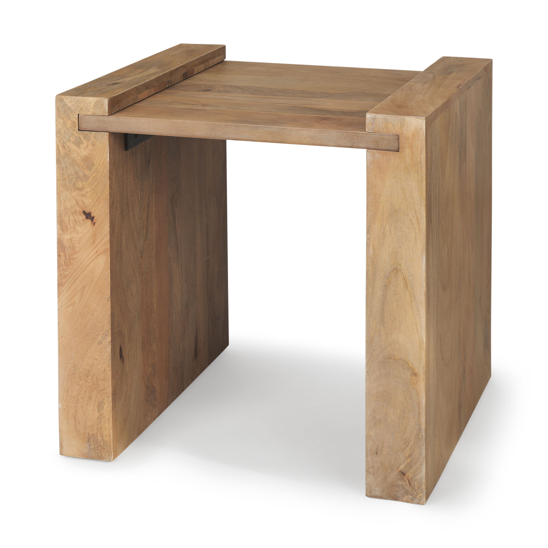 Athelia Light Wood Accent Table, Side & End Table by Mercana, 23" length x 22" width x 22.5" height View 1