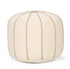 Sachi Beige with Stitching Pouf, Ottoman by Mercana, 18.25" length x 18.25" width x 18.25" height thumbnail 1