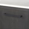 Divina Black-Brown Wood with White Marble Top and Black Metal Base Sideboard thumbnail 11