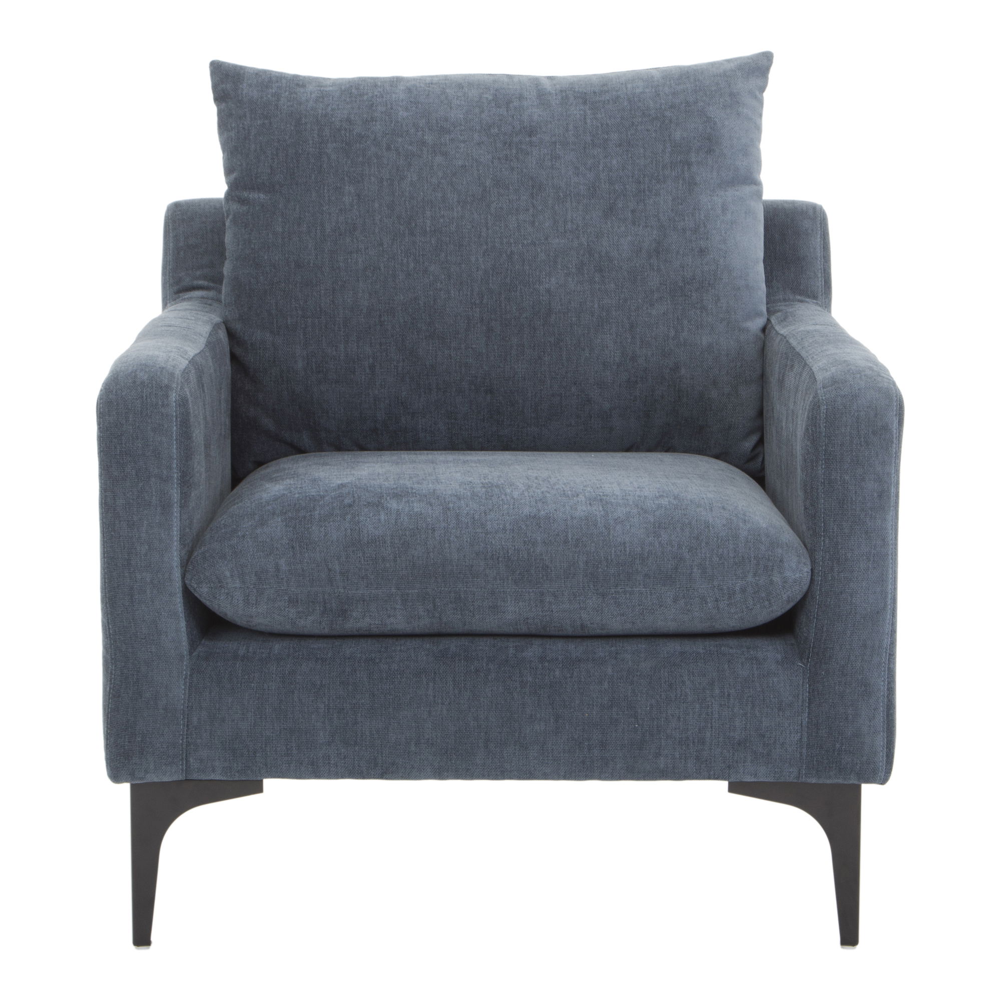 Paris Armchair Blue, Accent Chair by Moe's Home, 30" width x 27" height x 35" depth View 1