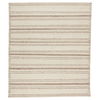 Mendoza Striped Handwoven Wool Cream Area Rug thumbnail 0