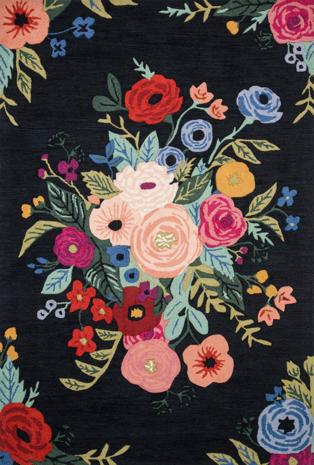 Rifle Paper Co. x Loloi Les Fleurs Rug, 2'6" length x 7'6" width View 1