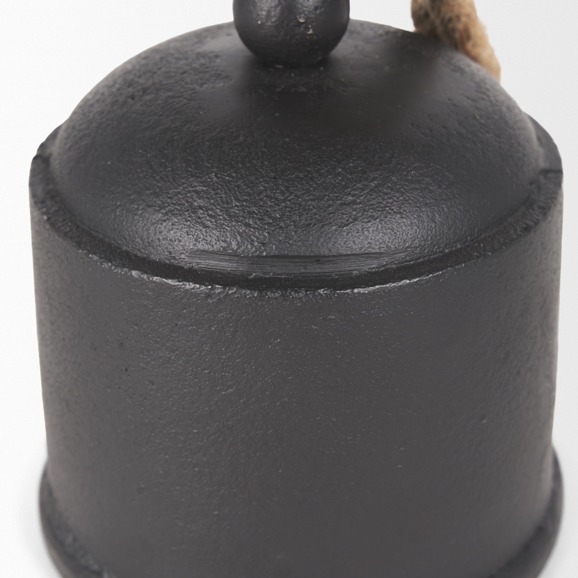 Quincy Medium Matte Black Metal Decorative Bell Object large image 