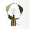 Shamir 15L x 15W Gold Geometric Metal Table Lamp, by Mercana, 14.5" length x 14.5" width x 18.7" height thumbnail 6
