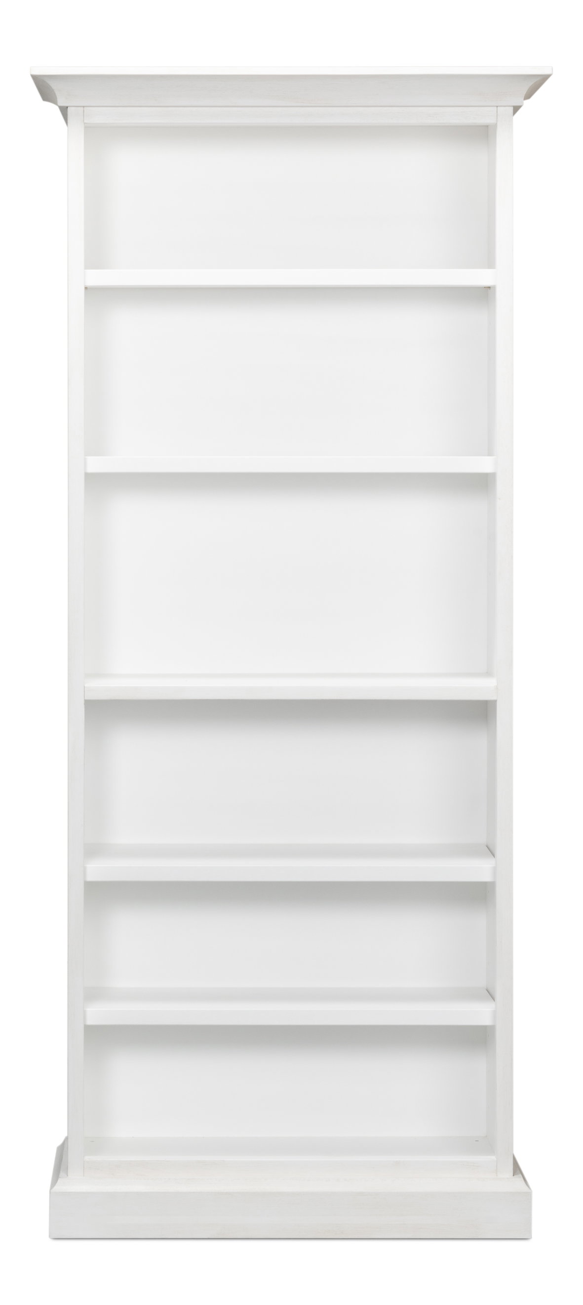 Open Shelf Bookcase, Cortina White, Shelving & Bookcase by Sarreid, 35" length x 16" width x 78" height View 2
