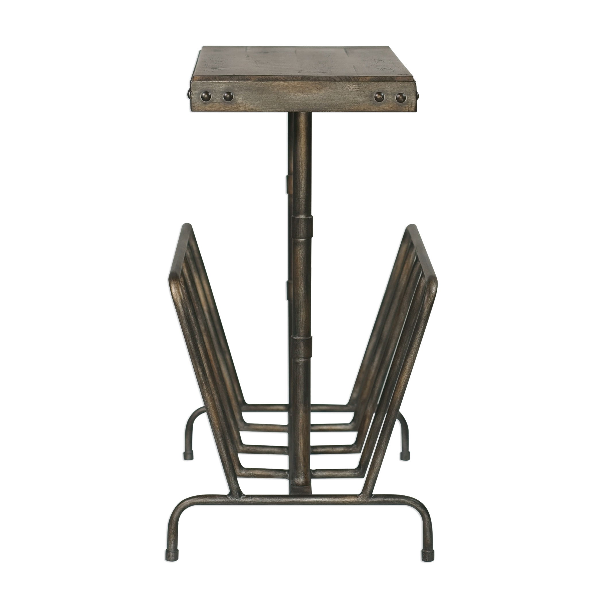 Sonora Industrial Magazine Accent Table large image 