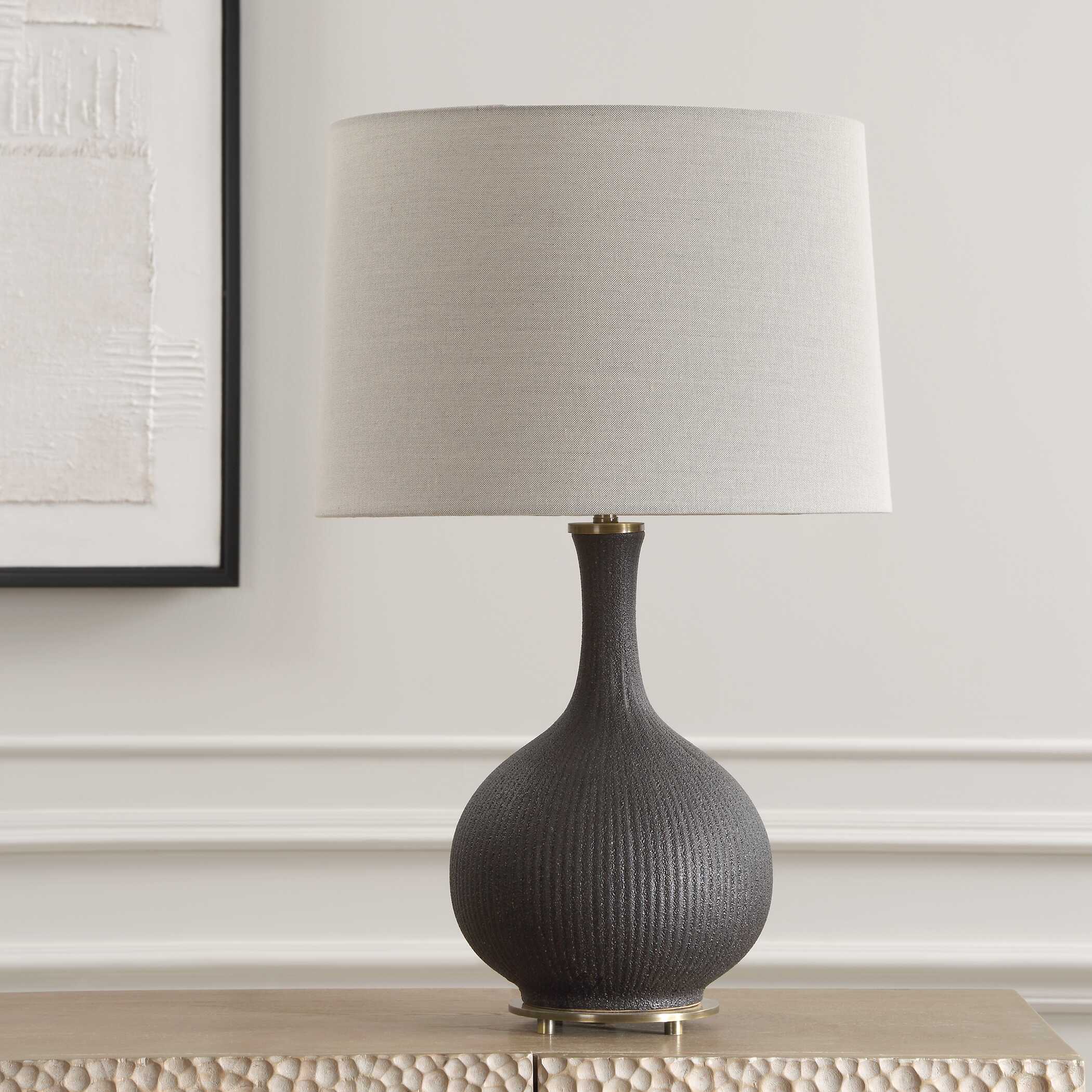 Rimini Black Glaze Table Lamp Rimini Black Glaze Table Lamp large image