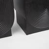 Medina Antiqued Black Metal Planters  (Set of 2), by Mercana, 9.45" length x 9.45" width x 11.02" height thumbnail 8
