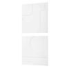 Contours White Wall Decor Set/2, Sculptural Wall Art by Uttermost, 24" width x 24" height x 1.38" depth thumbnail 5